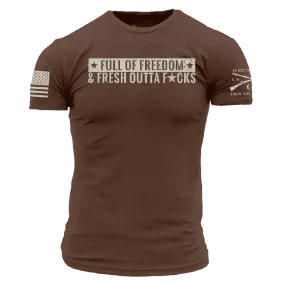 Fresh Outta F*cks T-Shirt - Heather Brown