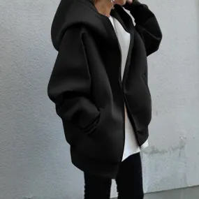Front Zipped Oversized Hoodie