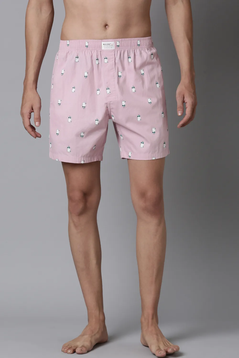 Rich-Lilac Printed & Night-Shadow Printed 365 Boxers Combo